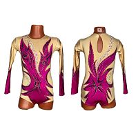 Купальник для спорт. Аэробики р.30 рост 122-128 артикул 10476 Сиреневый