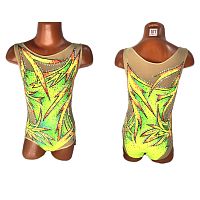 Купальник для худож. Гимнастики р.30 рост 122-128 артикул 10463 салатовый