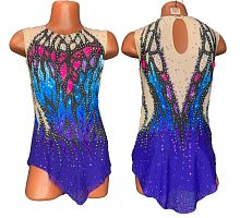 Купальник для худож. Гимнастики р.30 рост 122-128 артикул 10674 Сиренево синий